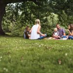 family enjoying a picnic